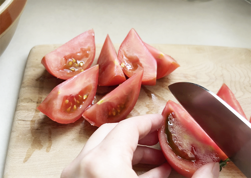 トマト 串切り
