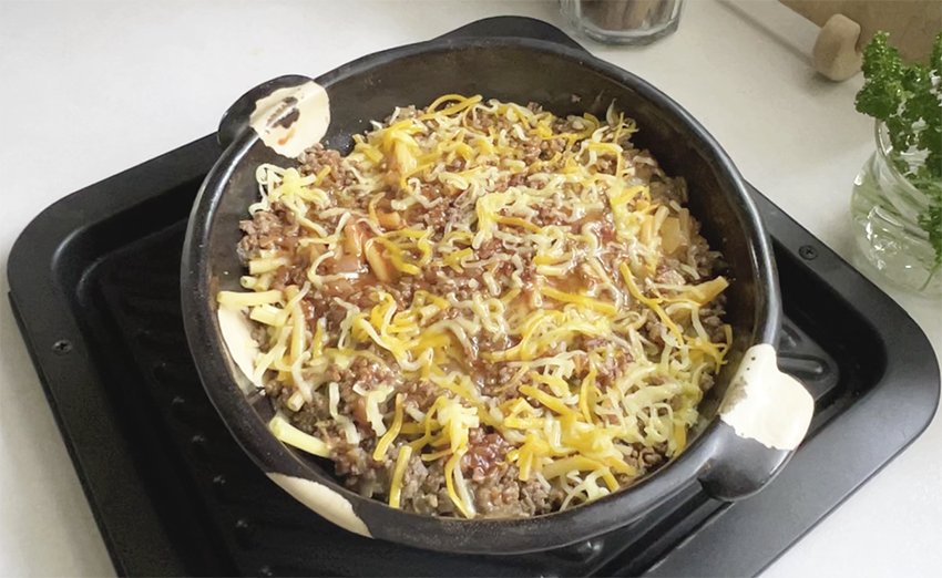 パスタの重ね焼き