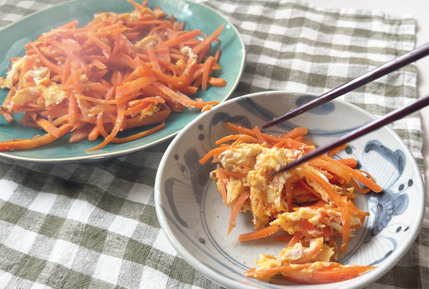 卵とにんじんの炒め物