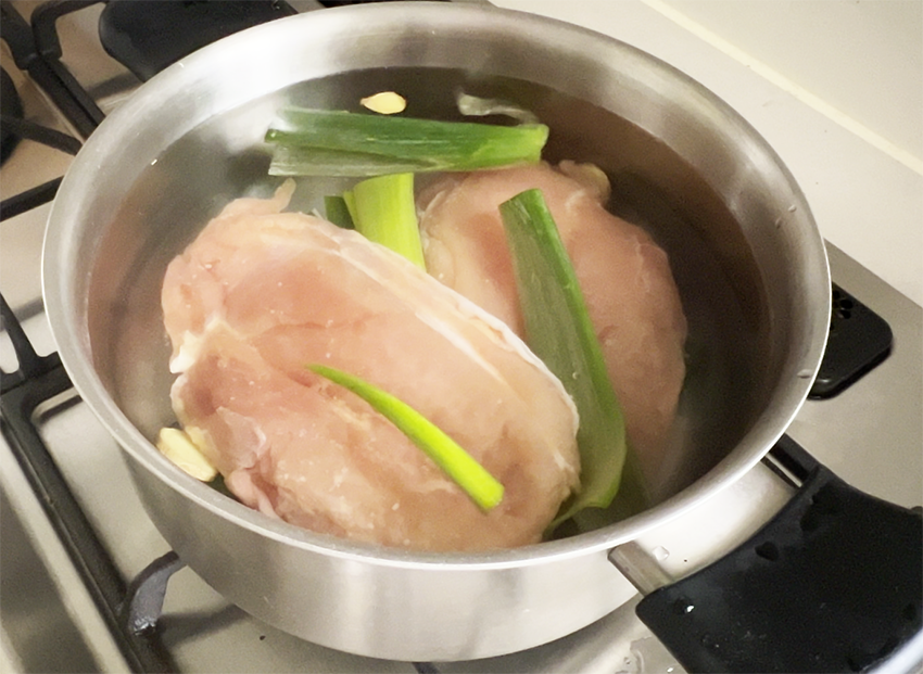 茹で鶏　作り方